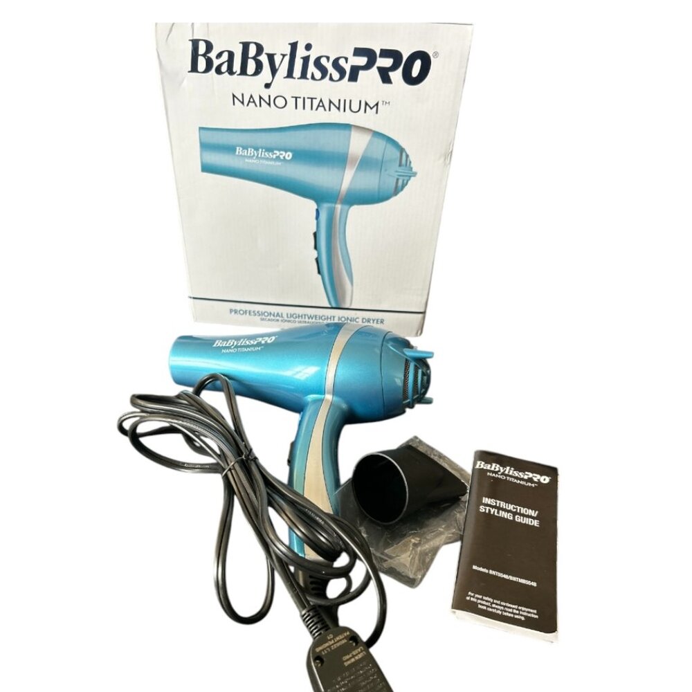 BaByliss Pro Nano Titanium Ionic Hair Dryer - Open Box Display - Blue